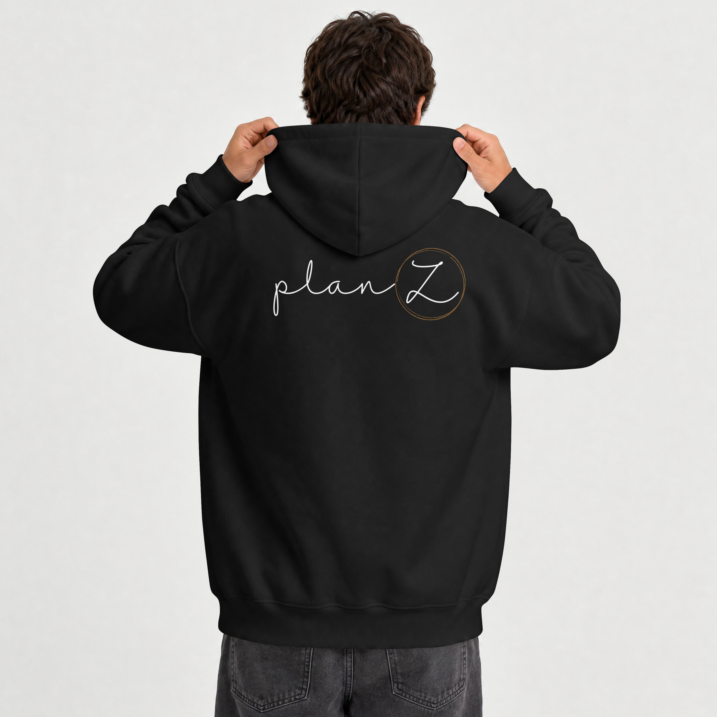 Black hoodie, back