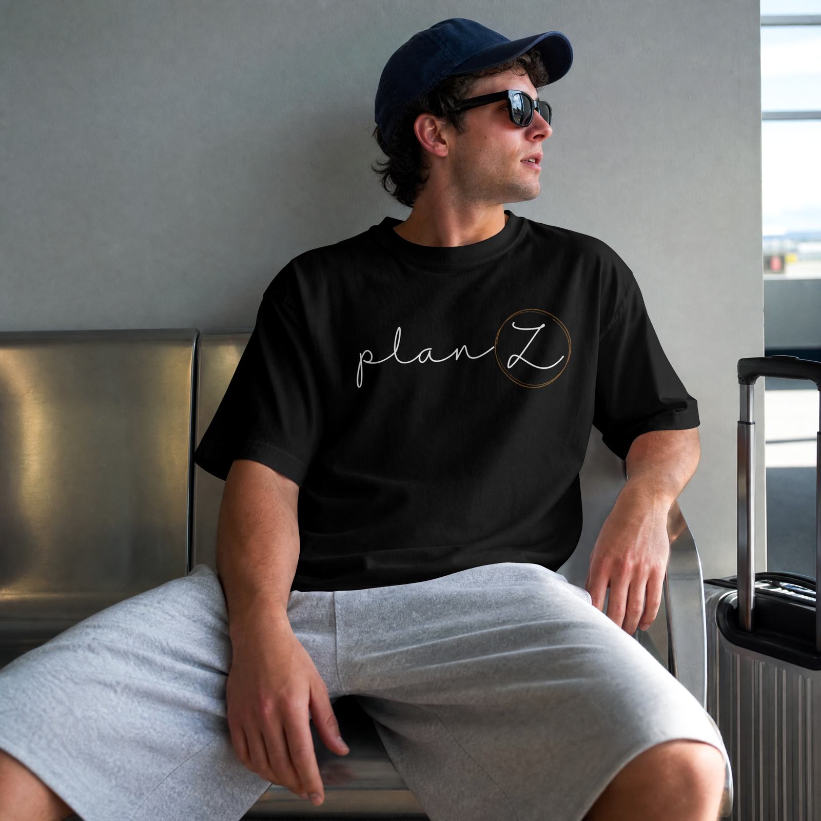 Black tee with the Plan Z wordmark across the chest
